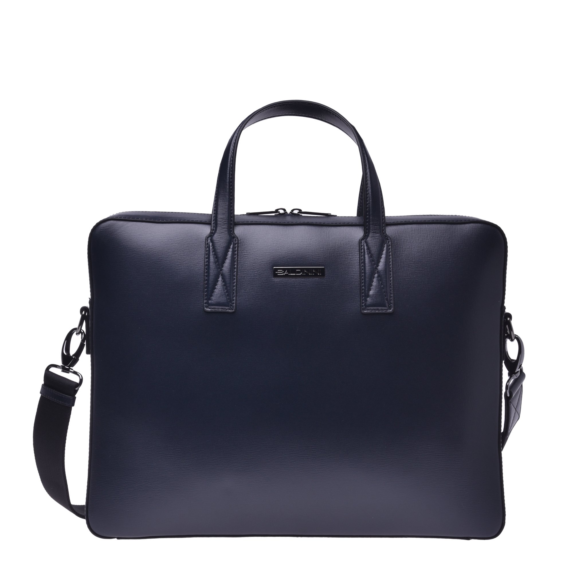 Dark blue leather work bag image