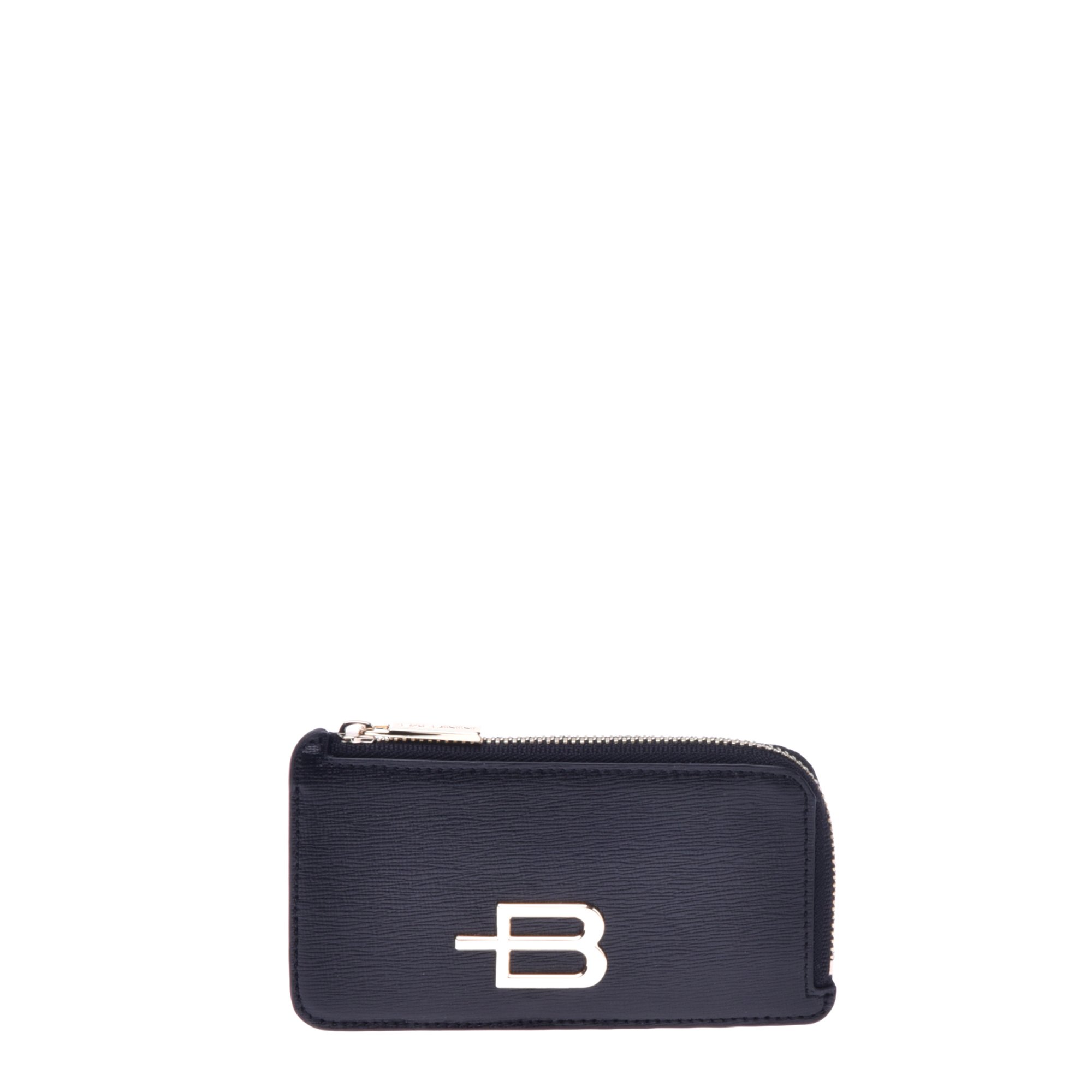 Card holder with zip in black saffiano image